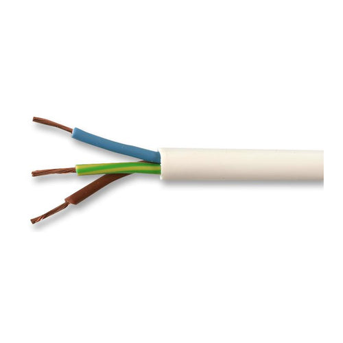 3  CORE ROUND FLEXIBLE CABLE 3183Y0.75 WHITE 10MTR