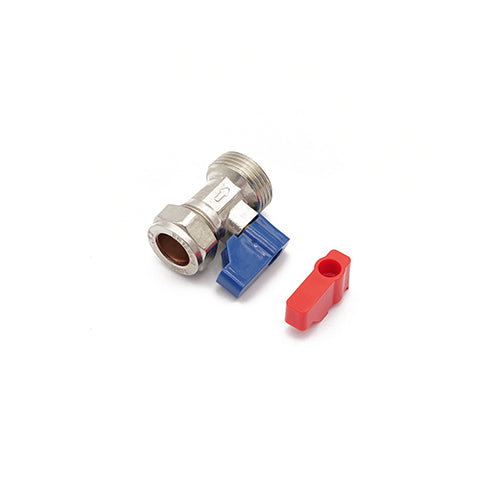 QW wash mac valve - strt  15mm x 3/4" CP