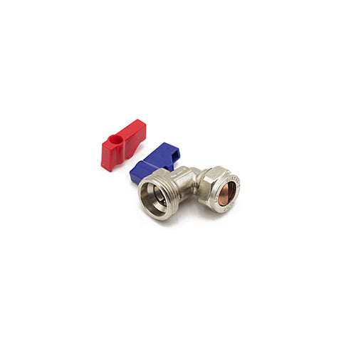 Chrome plated brass angle washing machine valve