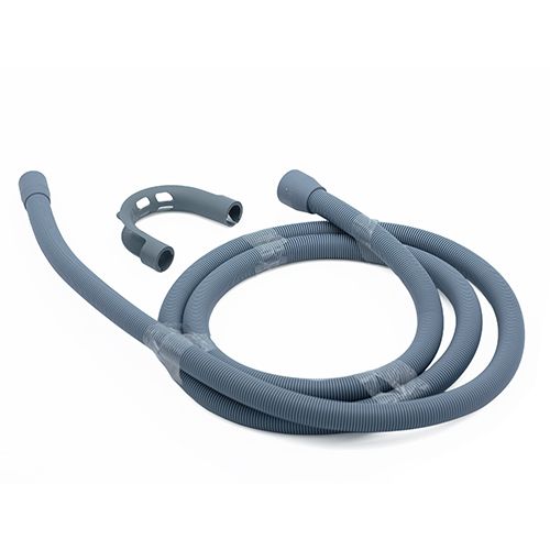 WASHING MACHINE OUTLET HOSE WITH  CROOK  2.5MTR GREY