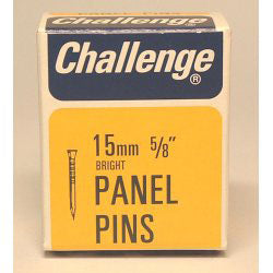 Challenge Panel Pins  15mm - Bright Steel (Box Pack)