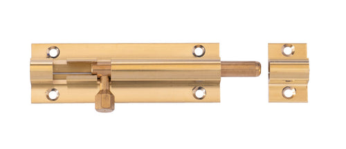 Barrel Bolt Straight Brass  76x25mm