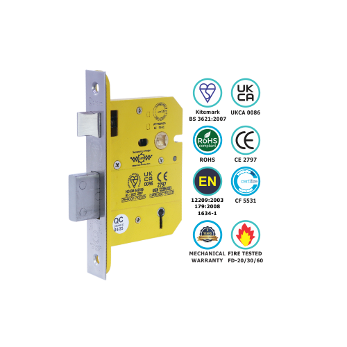 5 LEVER SASH LOCK CE/CERTFIRE/FD+CWS BS 3621