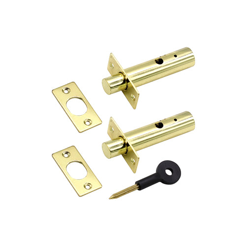 DOOR RACK BOLTS x 2 PLUS 1 KEY