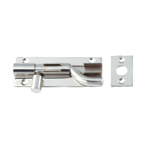 BARREL BOLT NECKED  50 X 25MM  S/S