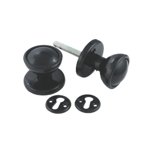 PLASTIC RIM/MORTICE KNOB SET