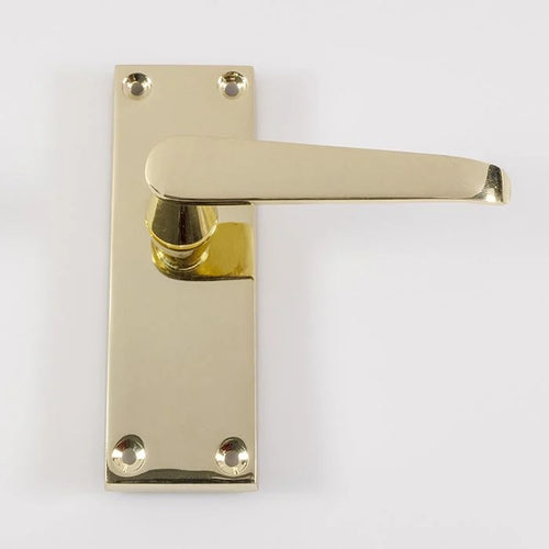 SHAPED SCROLL LATCH  HANDLE ELECTRO BRASS