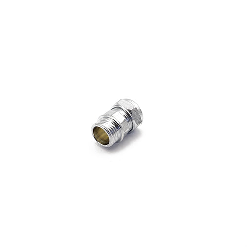 chrome comp adaptor 15mm x 1/2"male