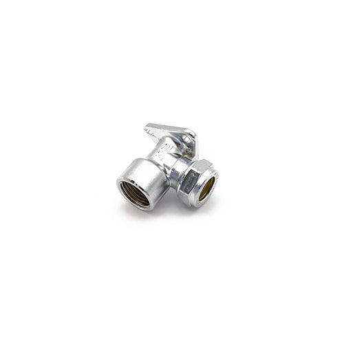 Prima Plus chrome wallplate elb 15mm x 1/2" FI