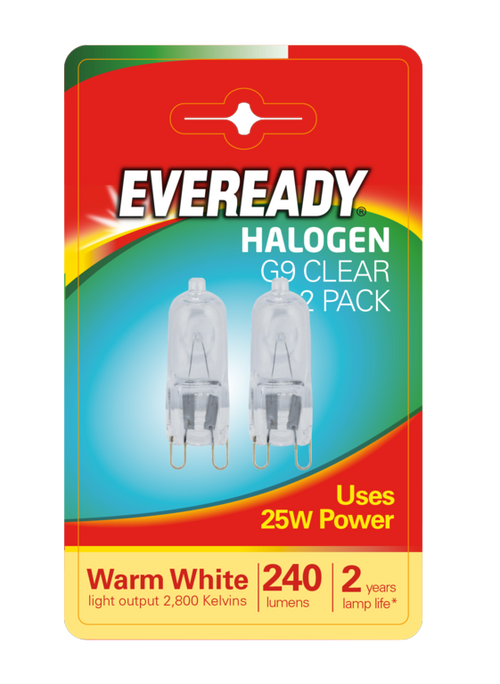BULBS  G9 Capsule Clear BL2 25W  WARM WHITE