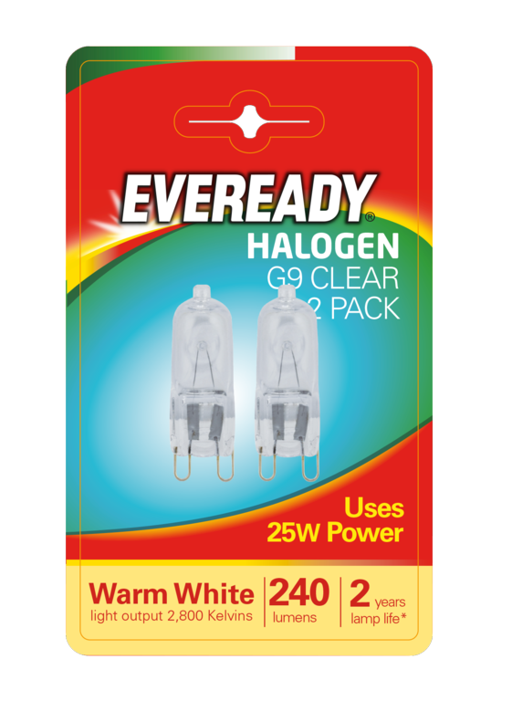 BULBS  G9 Capsule Clear BL2 25W  WARM WHITE