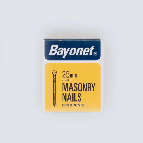 Bayonet Masonry Nails - Zinc Plated (Box Pack) 25MM