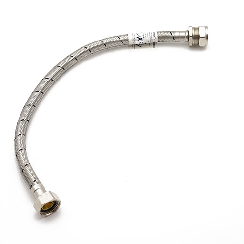 FLTC WRAS approved standard bore flexible tap connector 22mm x 3/4" x 500mm long
