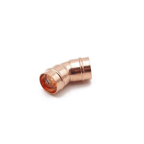 Solder ring obtuse elbow 45' 22mm