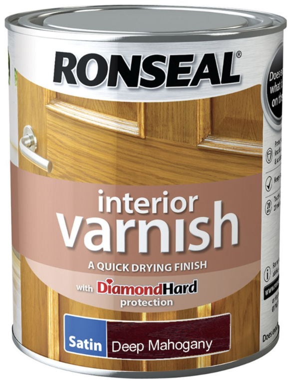 Interior Varnish Satin 750ml  Deep Mahogany