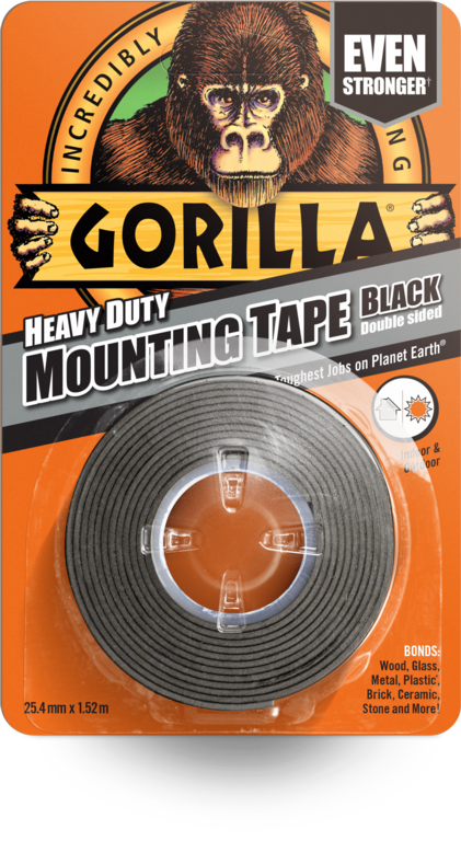 GORILLA GLUE 3044201 D/ SIDED MOUNTING TAPE BLACK