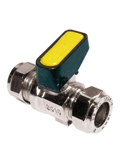 MM METROGAS chrome mini lever gas ball valve CxC 15mm