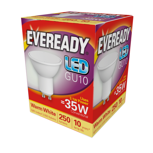 LED GU10 3W 235lm Warm White 3000k
