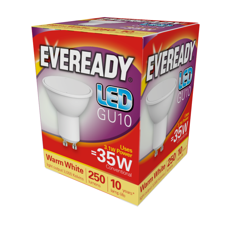 LED GU10 3W 235lm Warm White 3000k