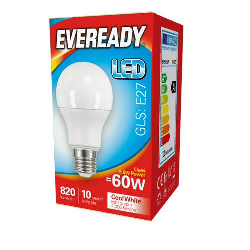 BULBS  LED GLS 60W 820lm E27