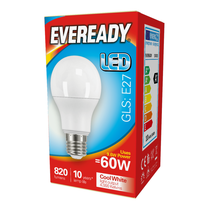 BULBS  LED GLS 60W 820lm E27