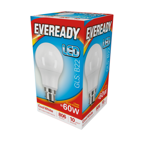 BULBS LED GLS 60W 820lm B22