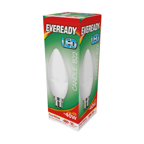 BULBS LED Candle 40W 480lm B22