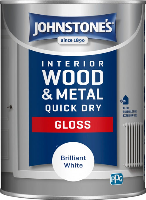 JOHNSTONES QUICK DRY GLOSS BRILLIANT WHITE