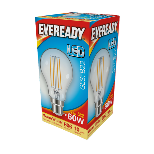 BULBS LED Filament GLS B22 806LM BC