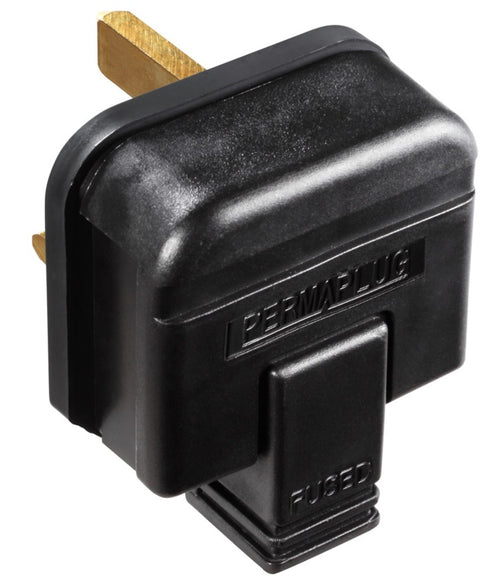 Masterplug Heavy Duty Plug 13 Amp Black
