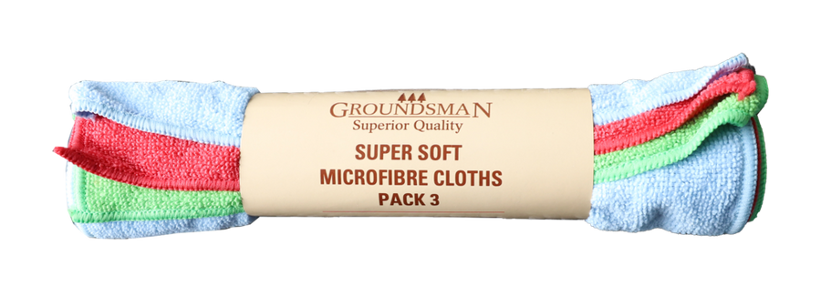 Groundsman Super Soft Microfibre Cloths 40 x 30cm Pack 3