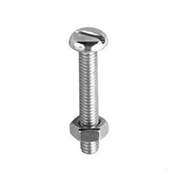 SCREW MACHINE SCREWS AND  NUT  M4X40 (6 Pack)