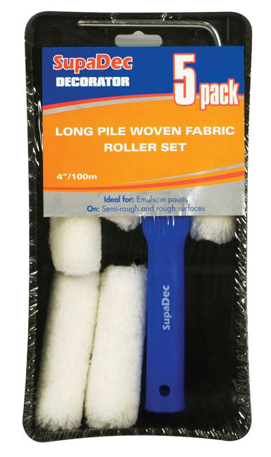 SupaDec Long Pile Woven Fabric Roller Set 4"