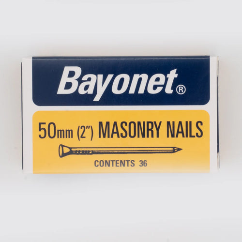 Bayonet Masonry Nails - Zinc Plated (Box Pack) 50MM