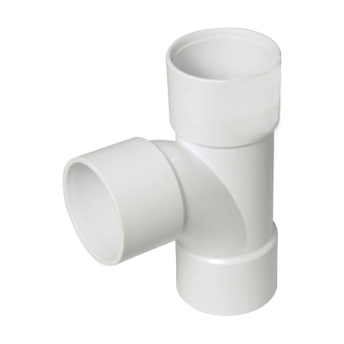 PLAIN  TEE SOLVENT 50MM  WHITE