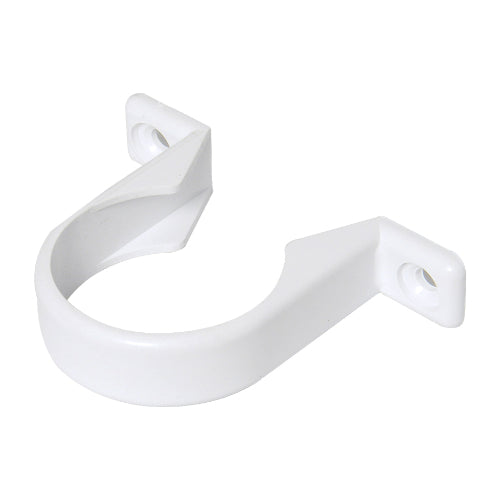 PIPE CLIP  40mm white   F/plast ABS