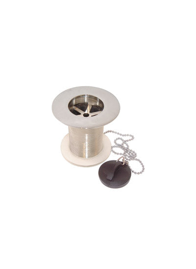 Unslotted sink waste; Brass body & Poly plug 1 1/2"