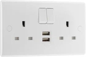 ELECTRICAL WH NX 13A 2G SW SKT + 2X USB A 12W