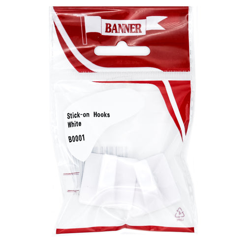 Stick-on Hooks Popular White (2 Pack)