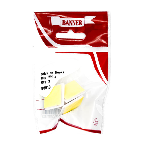 Stick-on Hooks Cup White
