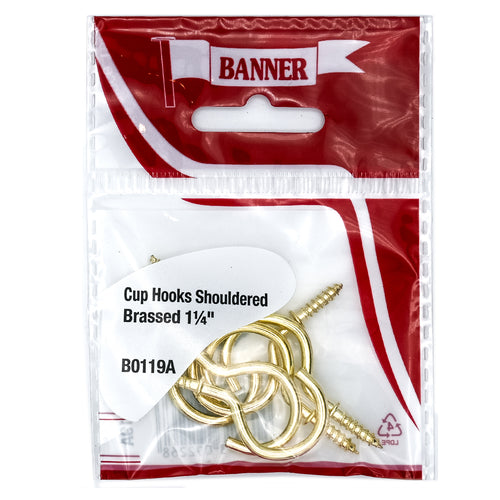 Cup Hooks Shouldered EB 1.1/4-inch