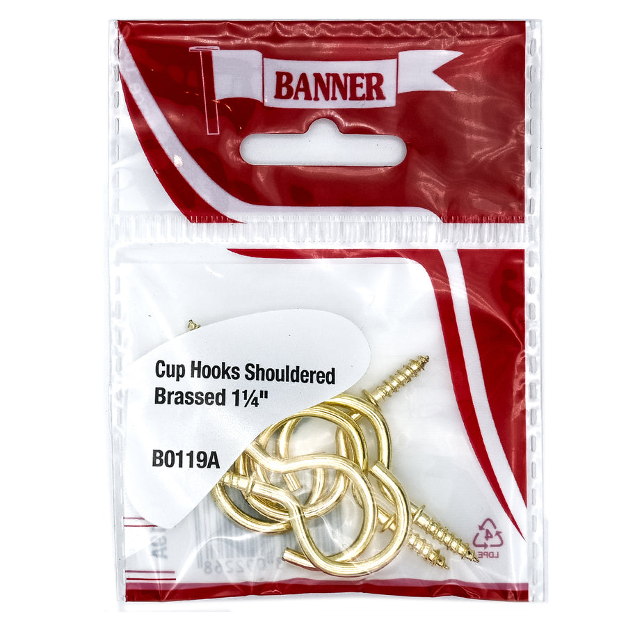 Cup Hooks Shouldered EB 1.1/4-inch