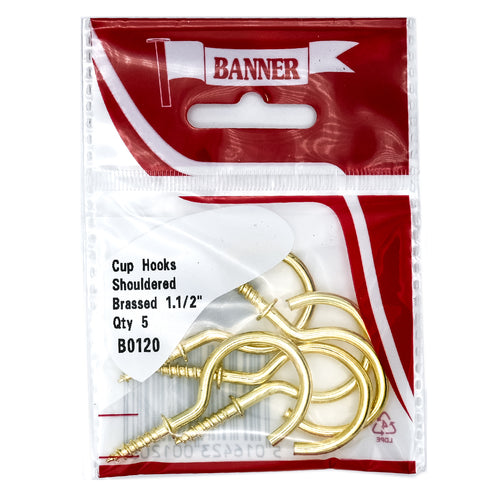 Cup Hooks Shouldered EB 1.1/2-inch