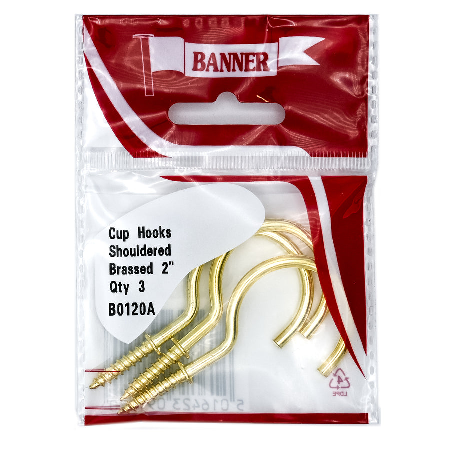 Cup Hooks Shouldered EB 2-inch
