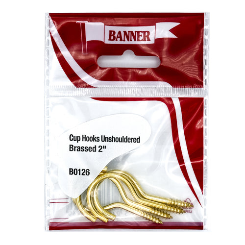 Cup Hooks Unshouldered EB 2-inch