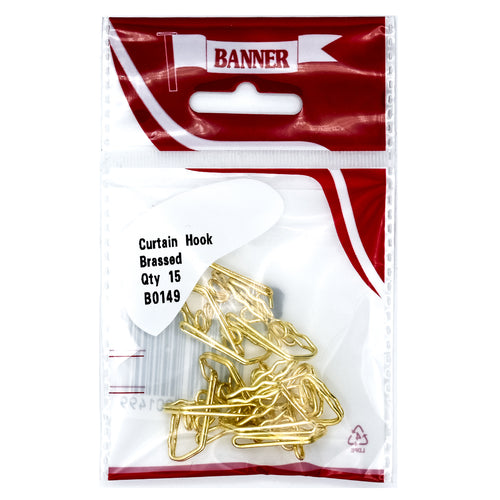 CURTAIN HOOKS  EB (15 Pack)