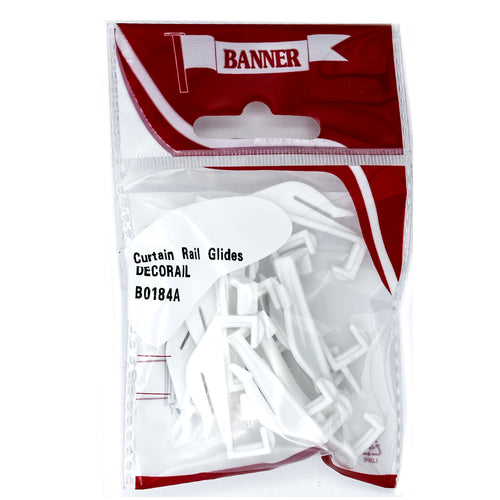 CURTAIN RAIL GLIDES  DECORAIL (10 Pack)