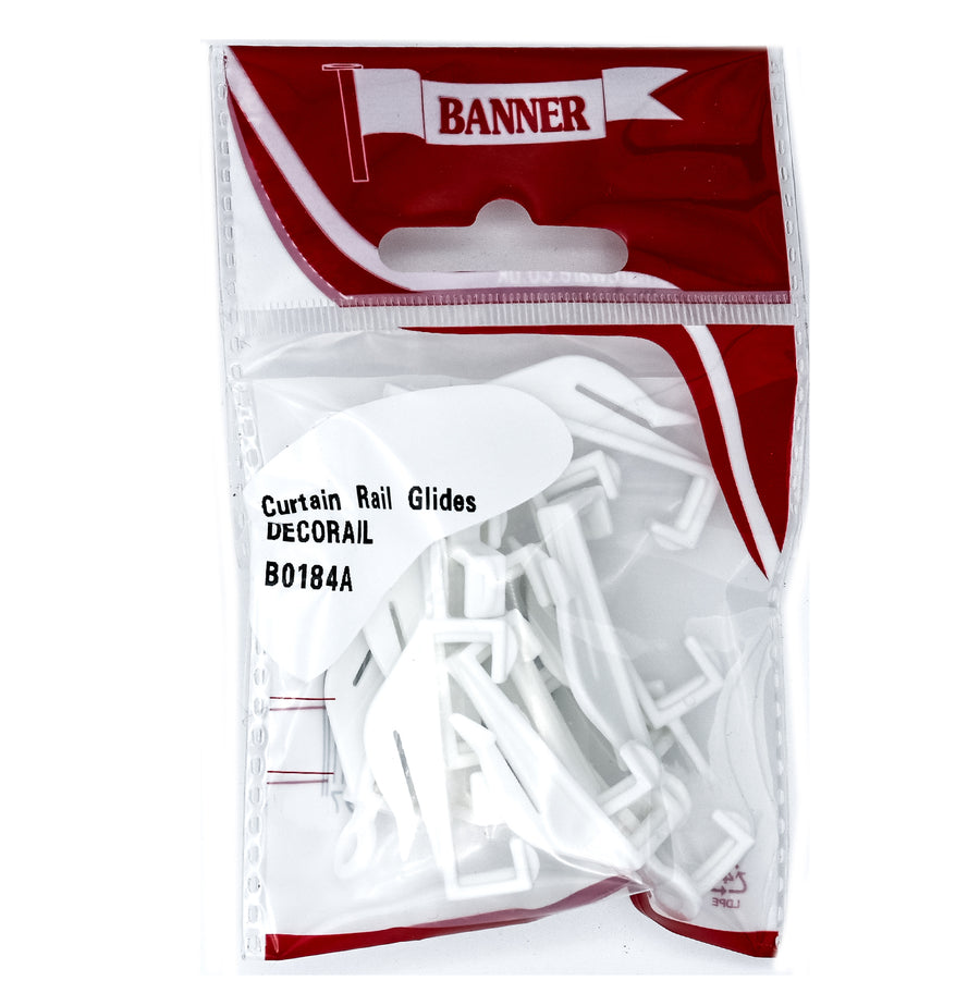 CURTAIN RAIL GLIDES  DECORAIL (10 Pack)