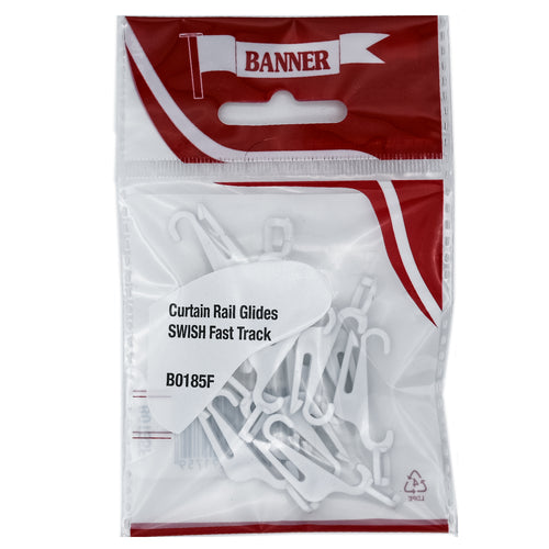 CURTAIN RAIL  GLIDES SWISH FAST  TRACK (10 Pack)