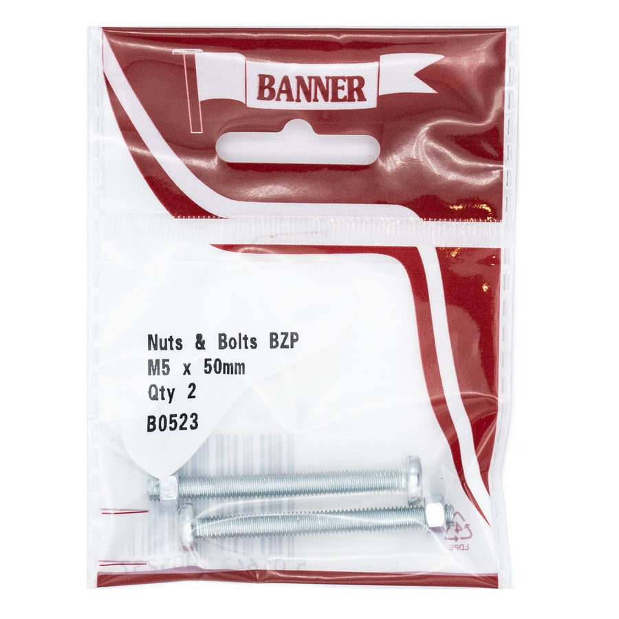 Nuts & Bolts CSK Head BZP M4 x 40mm (3Pack)